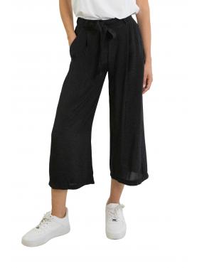 Pantalone cropped in viscosa con fascia  "Iris"